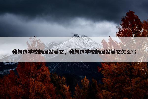 我想进学校新闻站英文，我想进学校新闻站英文怎么写