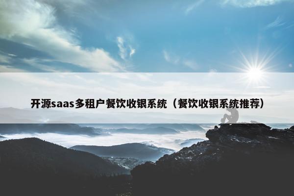 开源saas多租户餐饮收银系统（餐饮收银系统推荐）