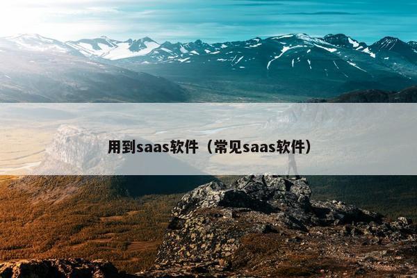 用到saas软件（常见saas软件）