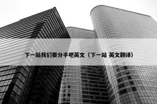 下一站我们要分手吧英文（下一站 英文翻译）