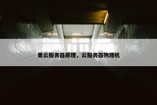 里云服务器原理，云服务器物理机