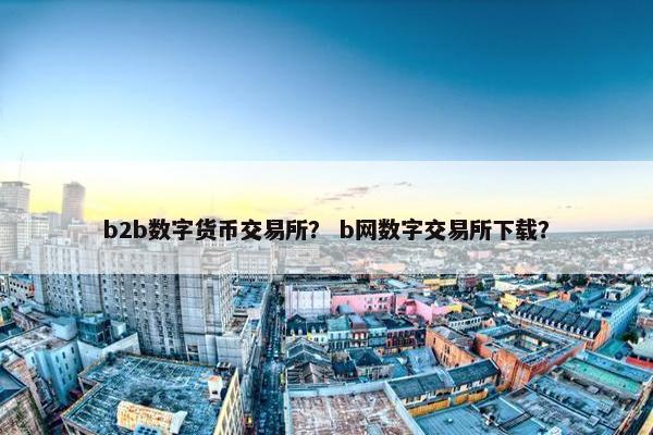 b2b数字货币交易所？ b网数字交易所下载？