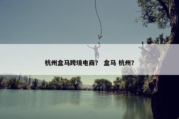 杭州盒马跨境电商？ 盒马 杭州？