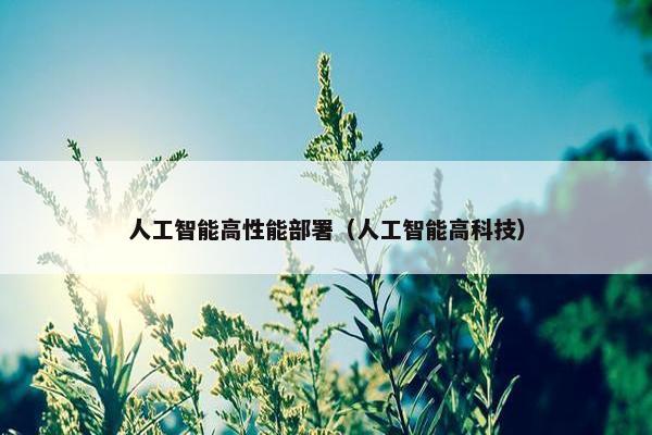 人工智能高性能部署（人工智能高科技）