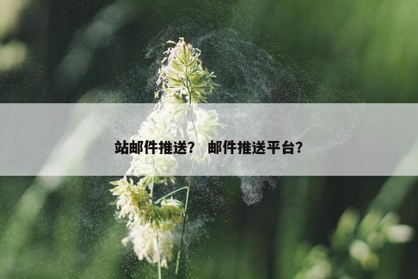 站邮件推送？ 邮件推送平台？