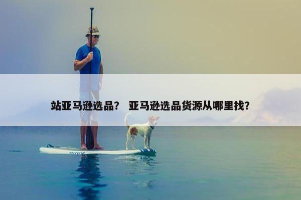 站亚马逊选品？ 亚马逊选品货源从哪里找？