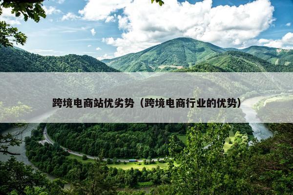 跨境电商站优劣势（跨境电商行业的优势）