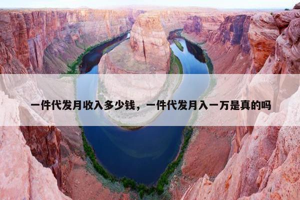一件代发月收入多少钱，一件代发月入一万是真的吗