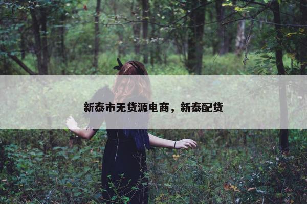 新泰市无货源电商，新泰配货