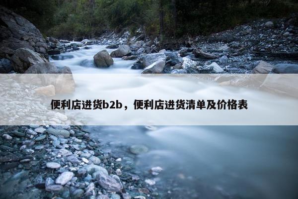 便利店进货b2b，便利店进货清单及价格表