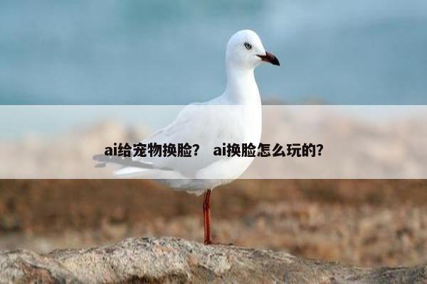 ai给宠物换脸？ ai换脸怎么玩的？
