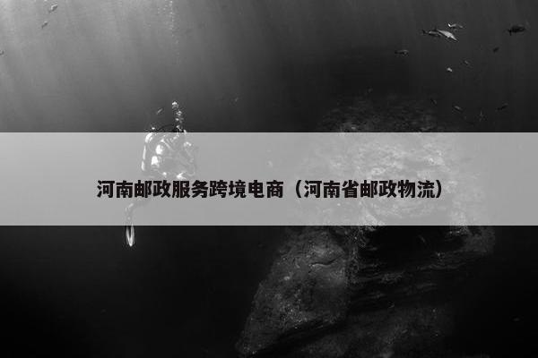 河南邮政服务跨境电商（河南省邮政物流）