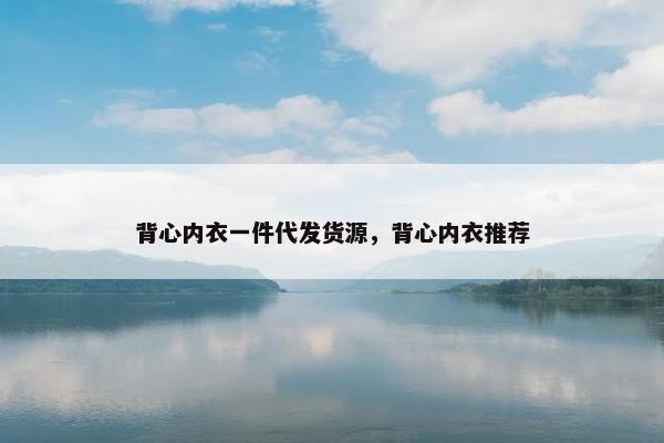 背心内衣一件代发货源，背心内衣推荐