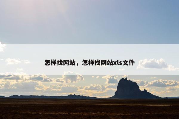 怎样找网站，怎样找网站xls文件
