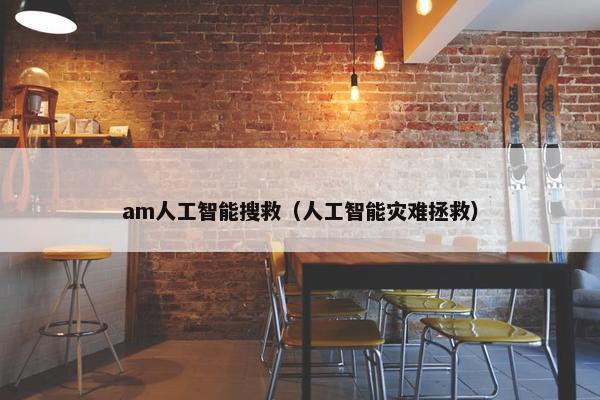 am人工智能搜救（人工智能灾难拯救）