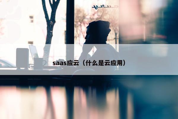 saas应云（什么是云应用）