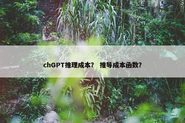 chGPT推理成本？ 推导成本函数？