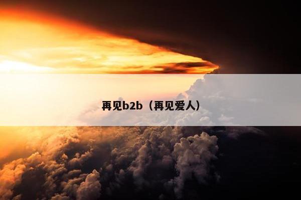 再见b2b（再见爱人）
