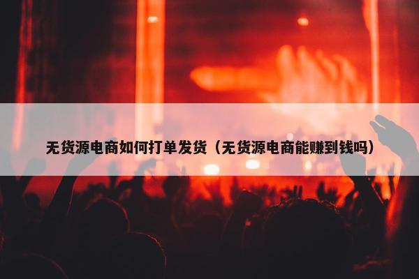 无货源电商如何打单发货（无货源电商能赚到钱吗）