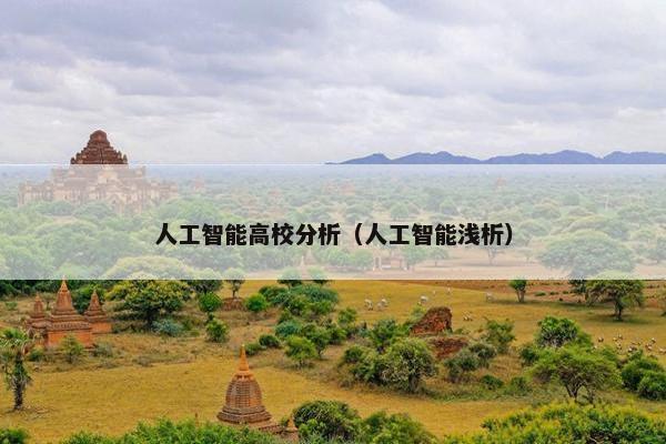 人工智能高校分析（人工智能浅析）
