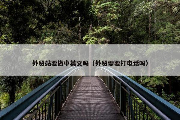 外贸站要做中英文吗（外贸需要打电话吗）