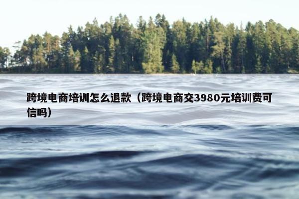 跨境电商培训怎么退款（跨境电商交3980元培训费可信吗）