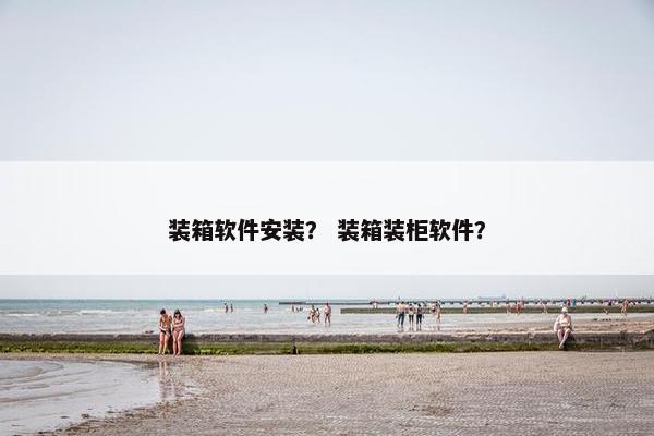 装箱软件安装？ 装箱装柜软件？