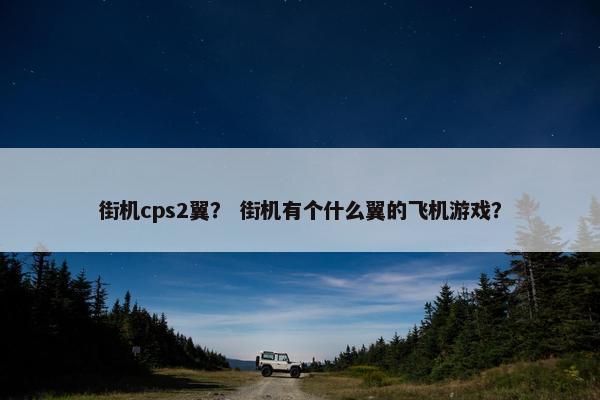 街机cps2翼？ 街机有个什么翼的飞机游戏？