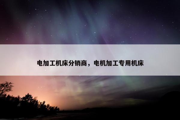 电加工机床分销商，电机加工专用机床
