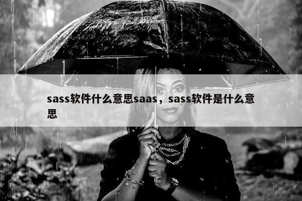 sass软件什么意思saas，sass软件是什么意思