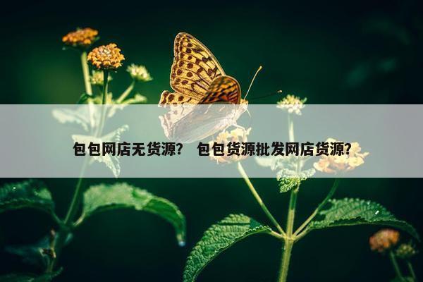 包包网店无货源？ 包包货源批发网店货源？