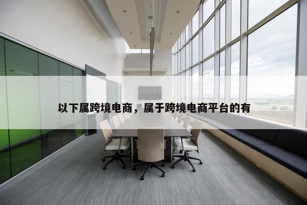 以下属跨境电商，属于跨境电商平台的有