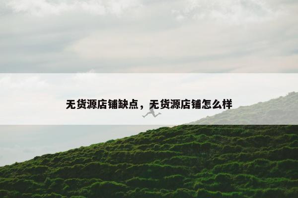 无货源店铺缺点，无货源店铺怎么样
