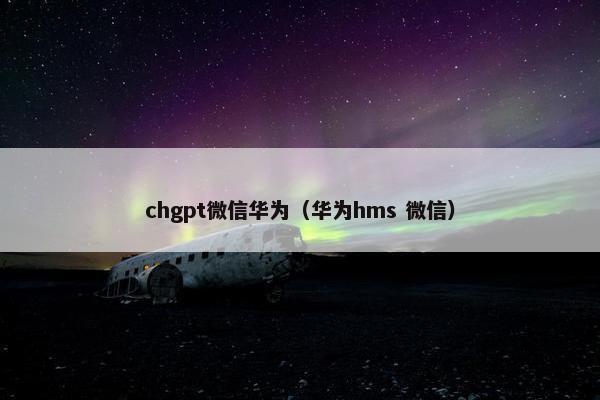 chgpt微信华为（华为hms 微信）