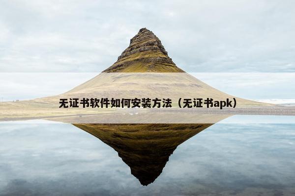 无证书软件如何安装方法（无证书apk）