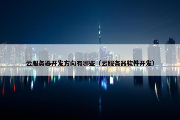 云服务器开发方向有哪些（云服务器软件开发）