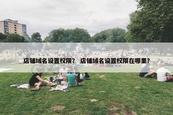 店铺域名设置权限？ 店铺域名设置权限在哪里？
