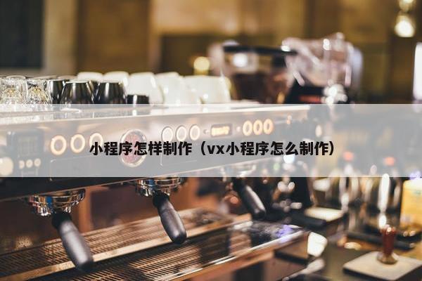 小程序怎样制作（vx小程序怎么制作）