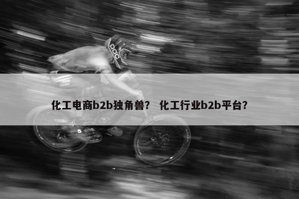 化工电商b2b独角兽？ 化工行业b2b平台？