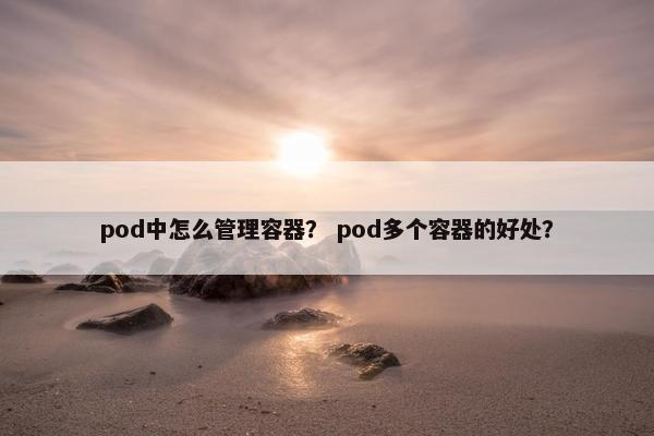 pod中怎么管理容器？ pod多个容器的好处？