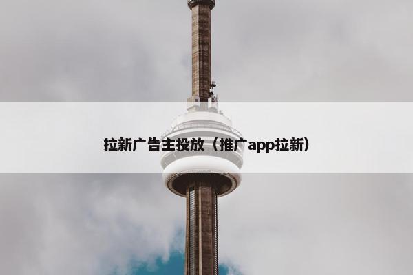 拉新广告主投放（推广app拉新）