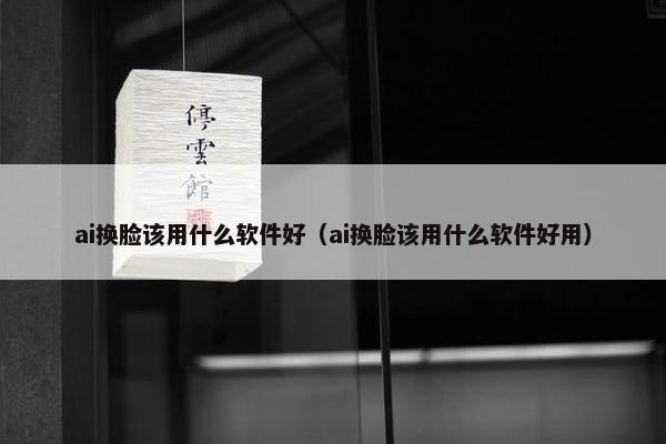 ai换脸该用什么软件好（ai换脸该用什么软件好用）