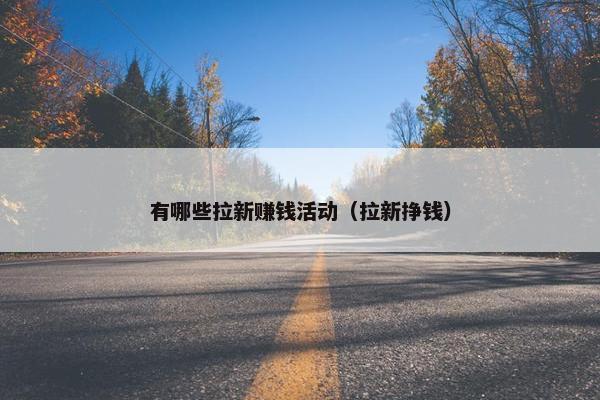 有哪些拉新赚钱活动（拉新挣钱）