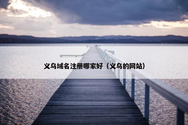 义乌域名注册哪家好（义乌的网站）