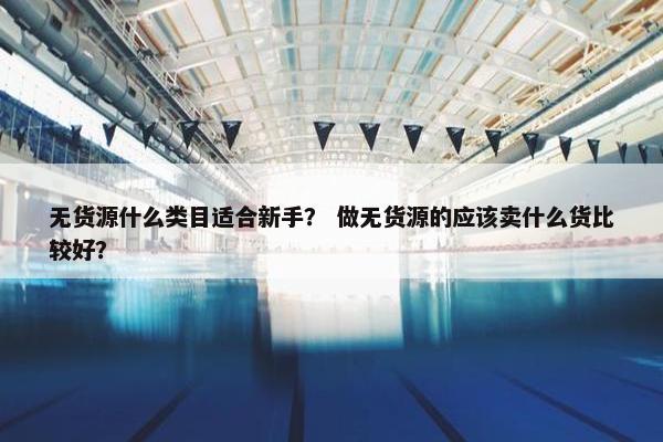 无货源什么类目适合新手？ 做无货源的应该卖什么货比较好？