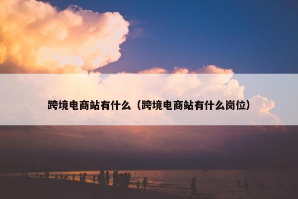 跨境电商站有什么（跨境电商站有什么岗位）