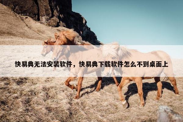 快易典无法安装软件，快易典下载软件怎么不到桌面上