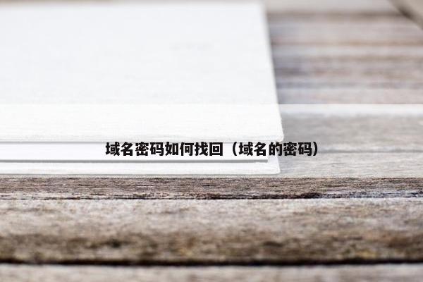 域名密码如何找回（域名的密码）