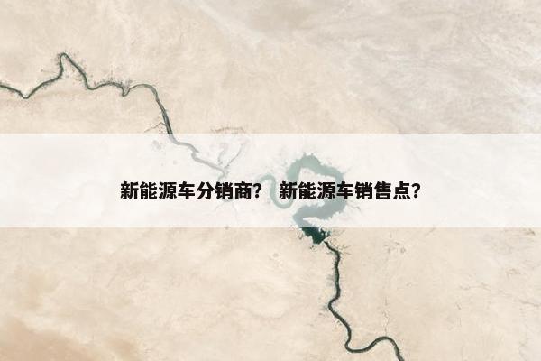 新能源车分销商？ 新能源车销售点？