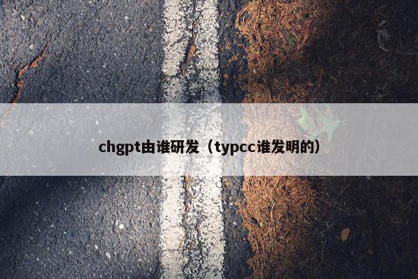 chgpt由谁研发（typcc谁发明的）